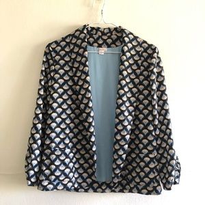 Cropped Patterned Blazer